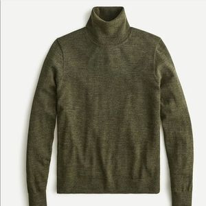 J. Crew Margot Turtleneck Sweater Heather Olive M